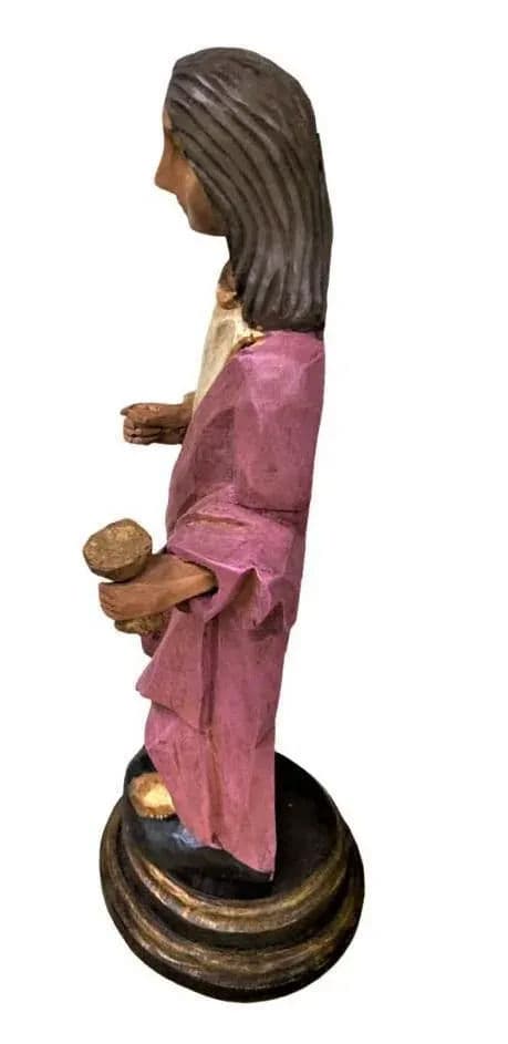 Large Mexican Santo Image of Santa Barbara by Jorge Morales Europa - Early 21st Century - Thumbnail 6