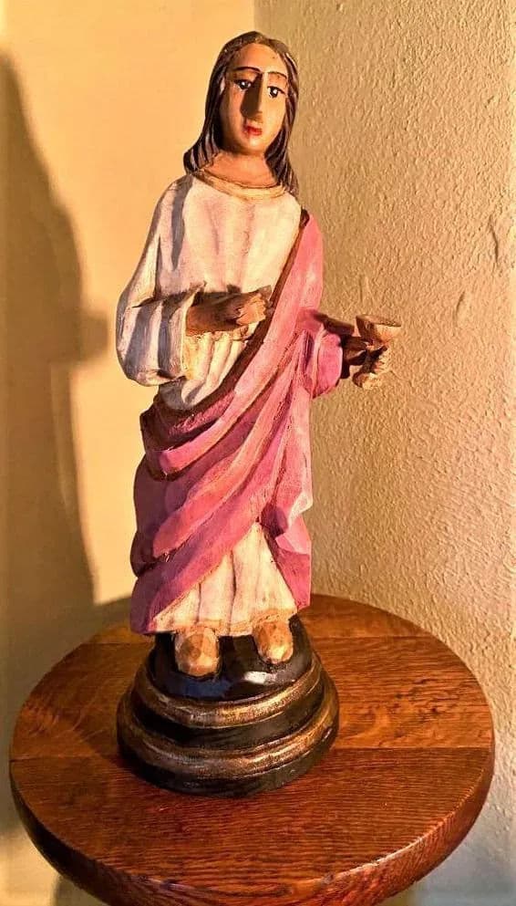 Large Mexican Santo Image of Santa Barbara by Jorge Morales Europa - Early 21st Century - Thumbnail 7