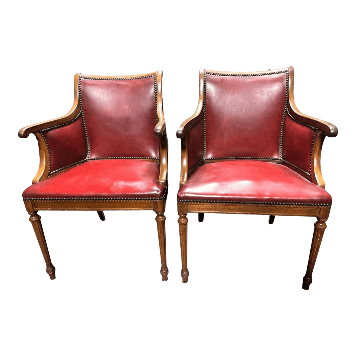 Mid 20th Century Vintage Louis XVI Accent Arm Chairs -- a Pair - Thumbnail 2