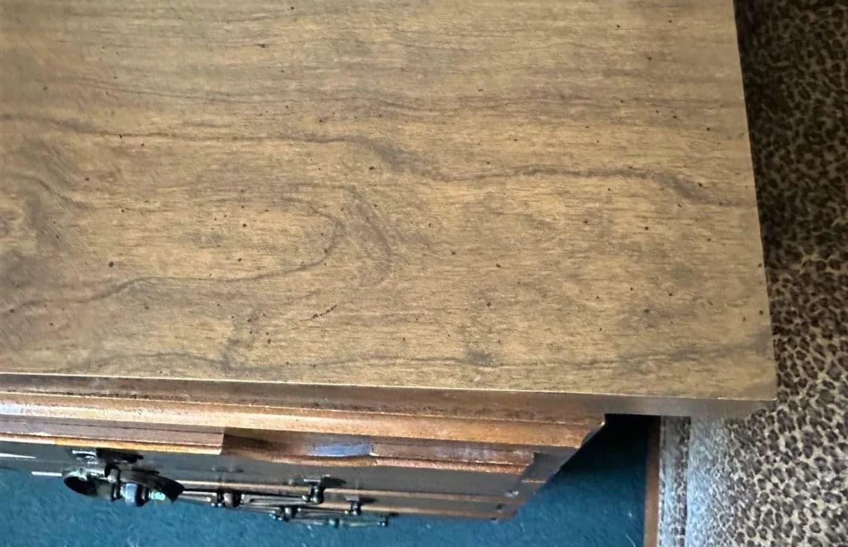 Vintage Flexsteel Dmi Walnut and Burlwood Desk - Thumbnail 6