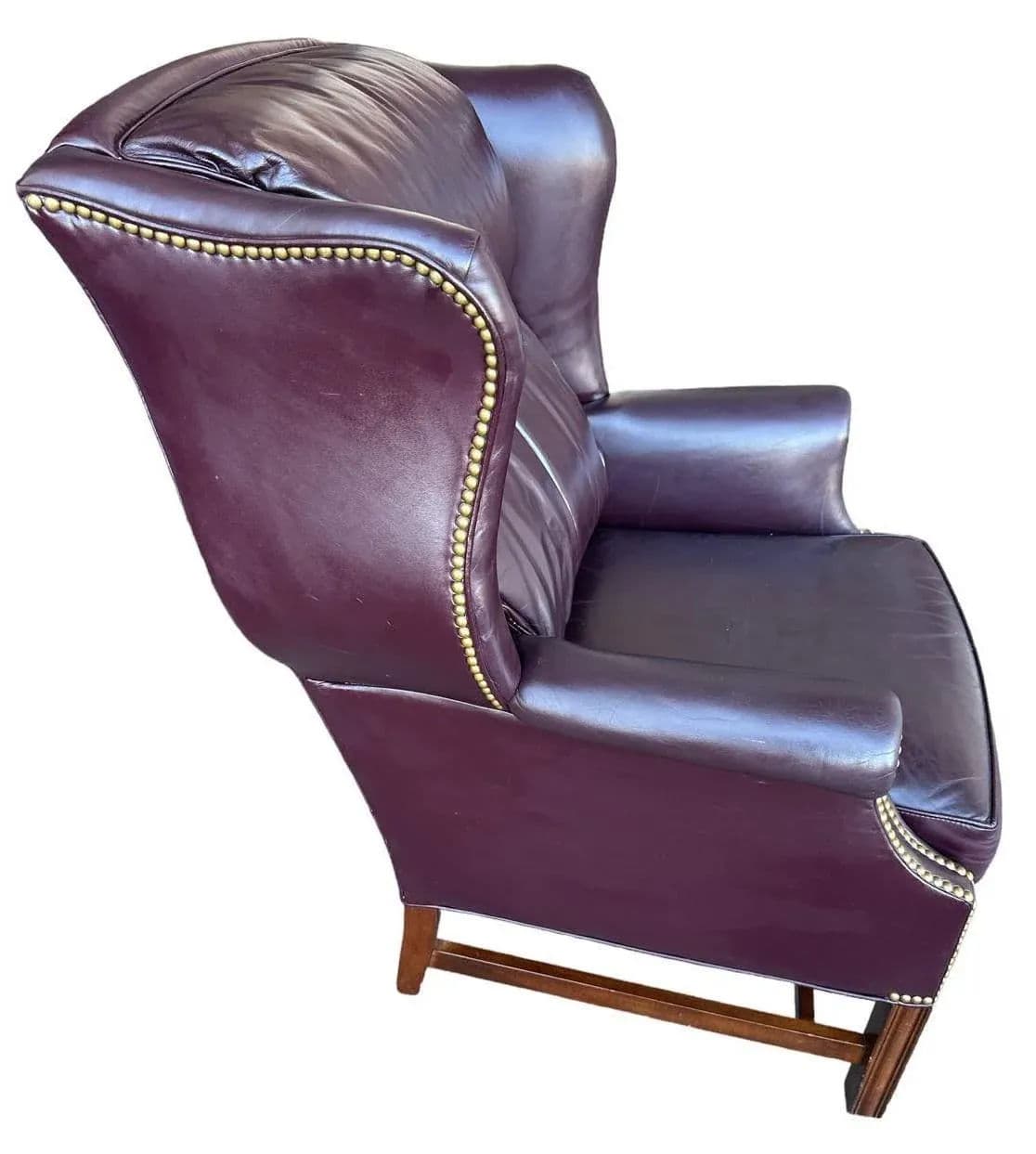 Sam Moore Vintage Deep Grape Color Chair With Nailhead Trim - Thumbnail 3