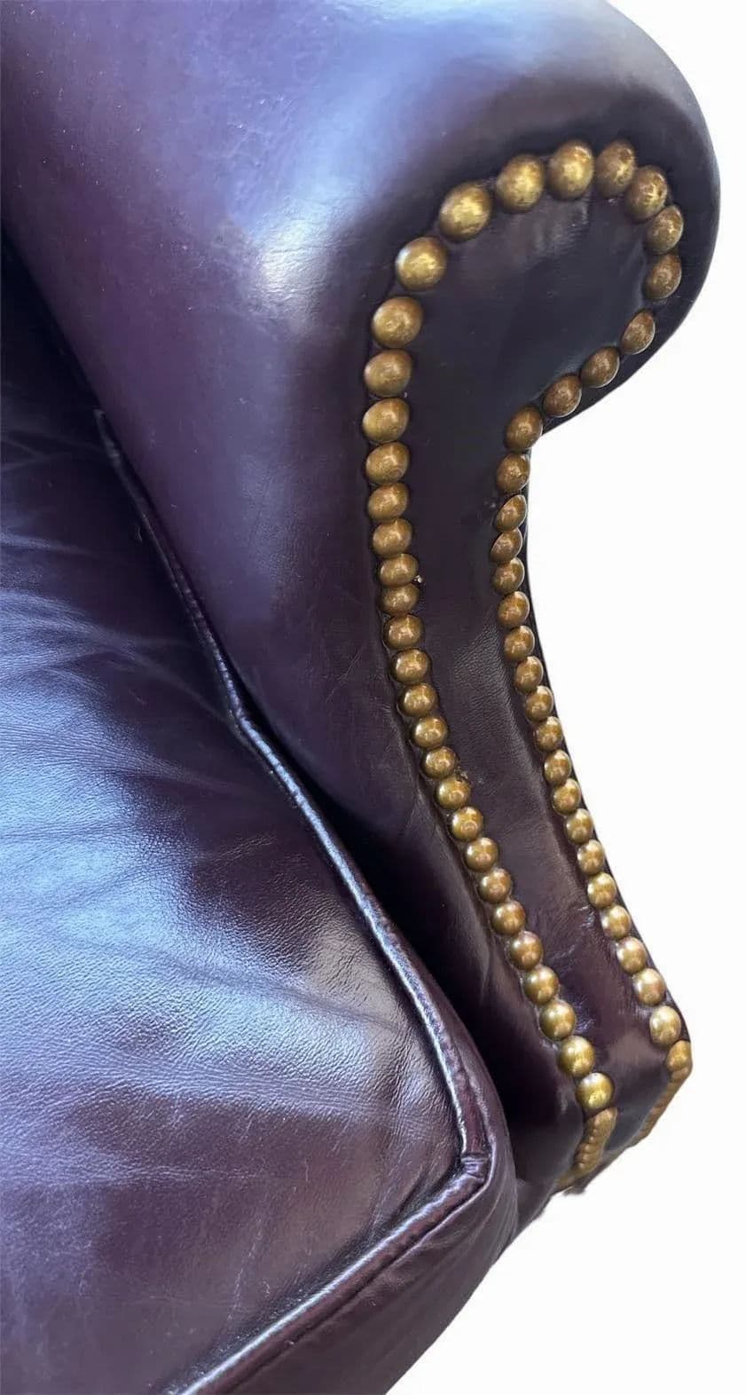 Sam Moore Vintage Deep Grape Color Chair With Nailhead Trim - Thumbnail 5