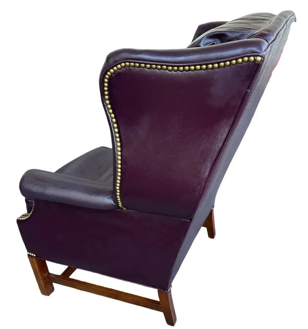 Sam Moore Vintage Deep Grape Color Chair With Nailhead Trim - Thumbnail 6