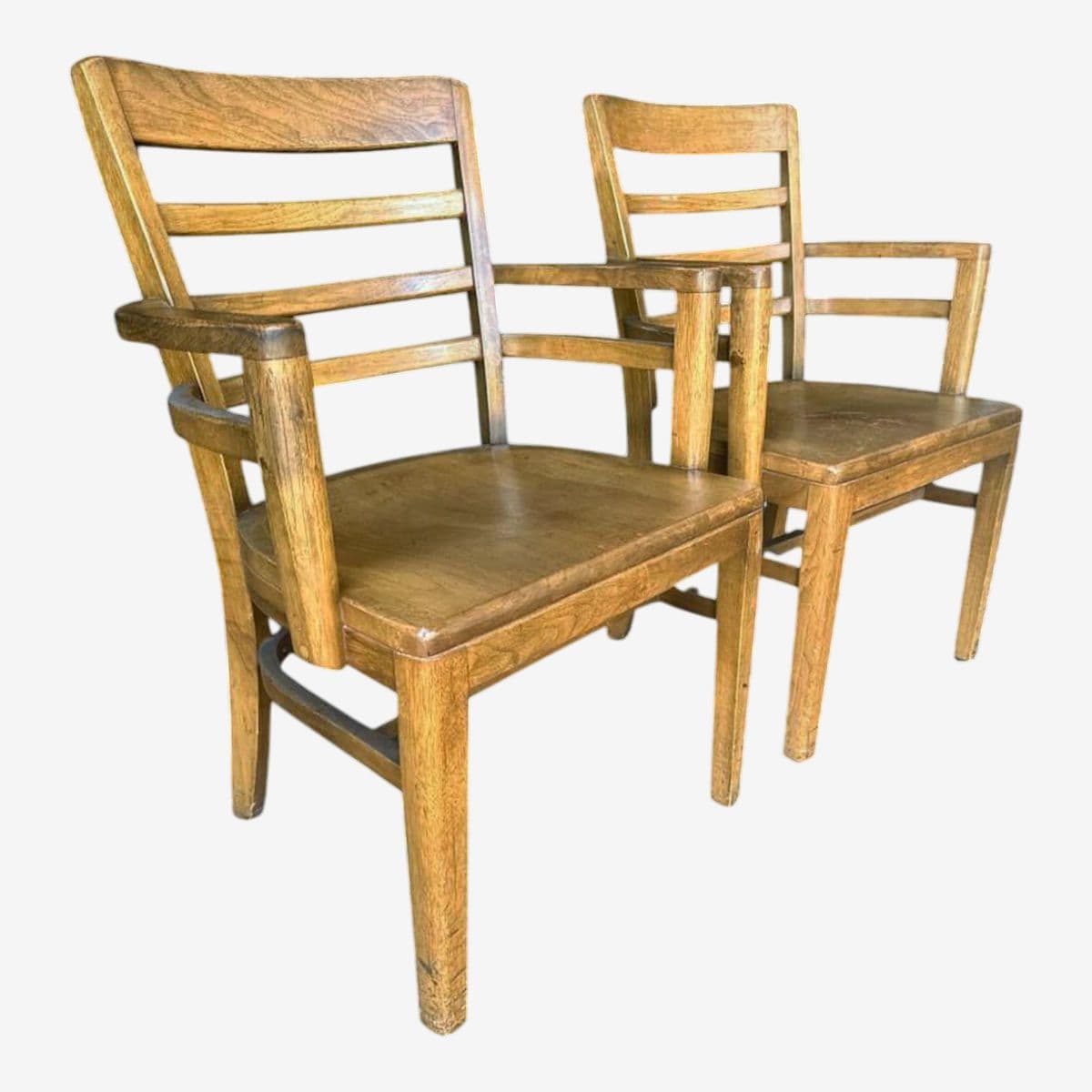 Boling Chair Company Walnut Mid 20th Century Office Chairs - a Pair - Image 1