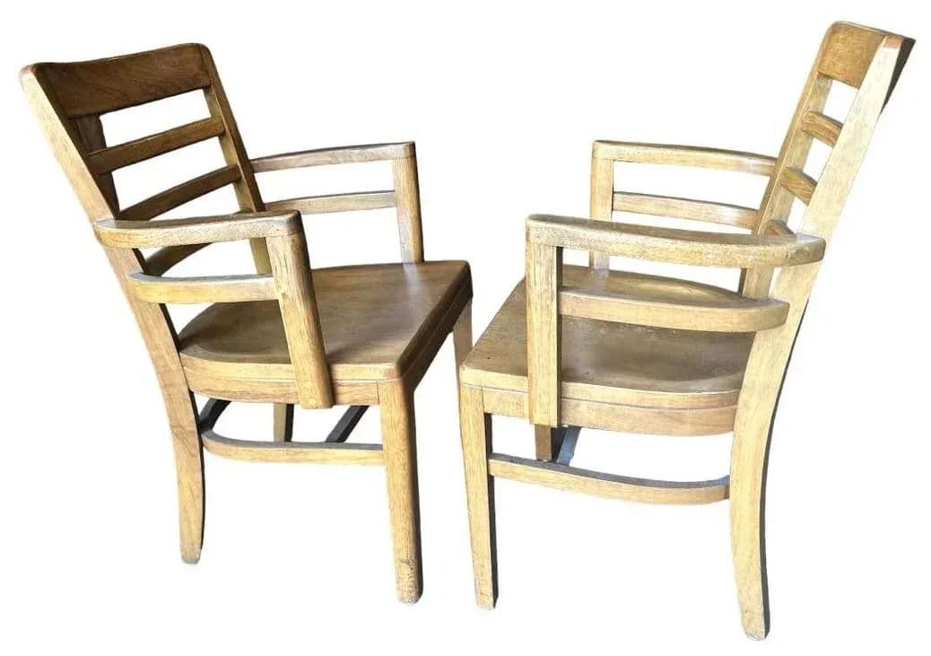 Boling Chair Company Walnut Mid 20th Century Office Chairs - a Pair - Thumbnail 8