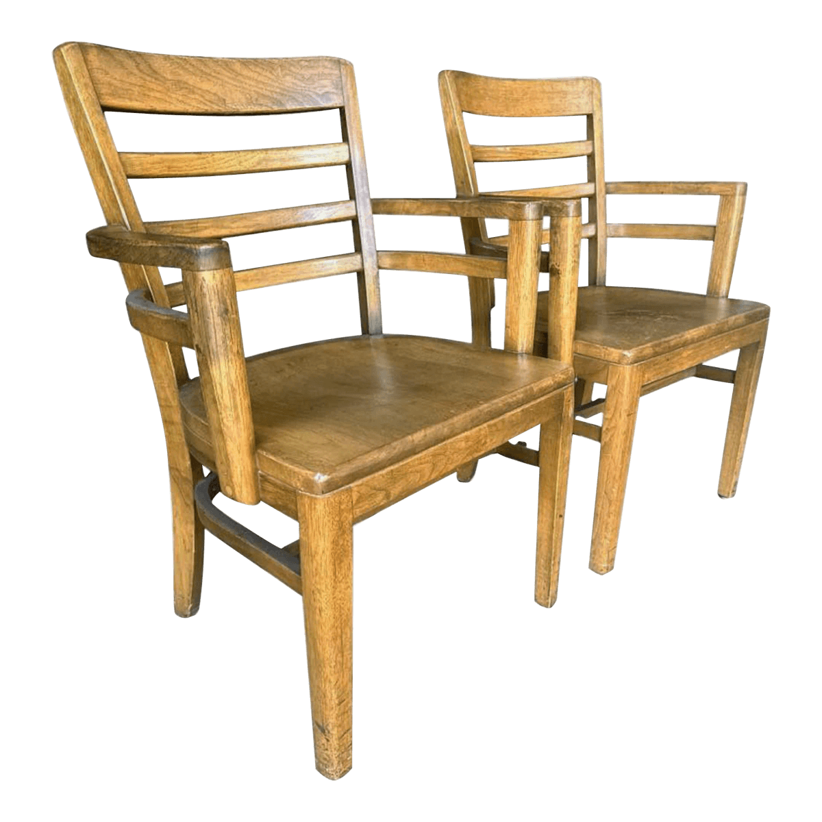 Boling Chair Company Walnut Mid 20th Century Office Chairs - a Pair - Thumbnail 2