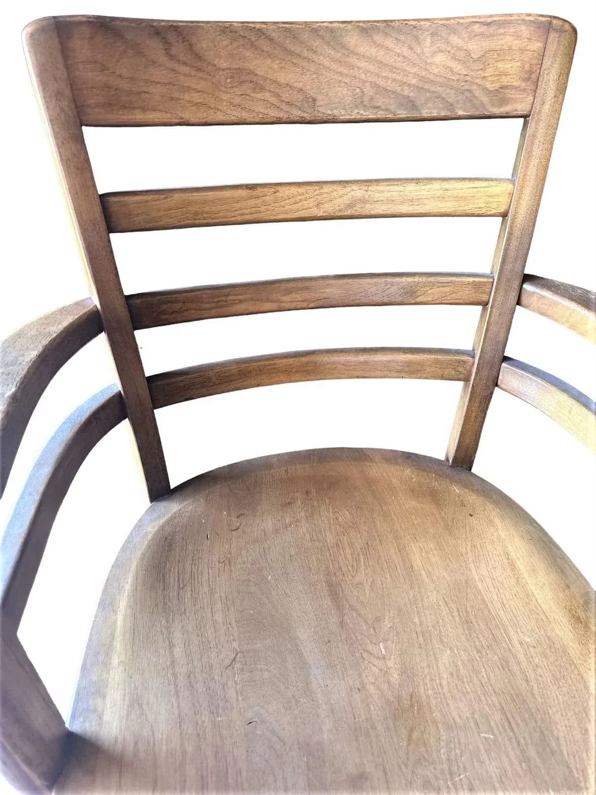 Boling Chair Company Walnut Mid 20th Century Office Chairs - a Pair - Thumbnail 9