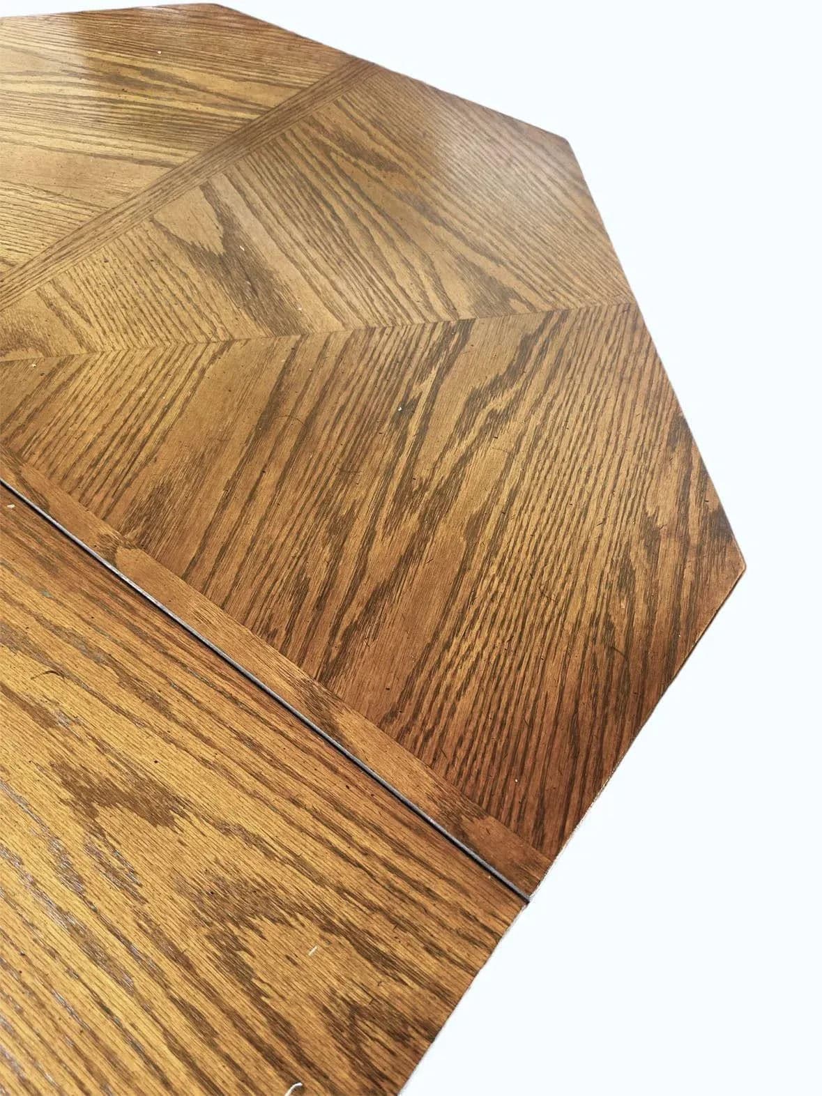 Stanley Furniture ‘Hacienda’ Collection Solid Oak Spanish Style 98” X 44” Refectory Table Made in 1970 - Thumbnail 7