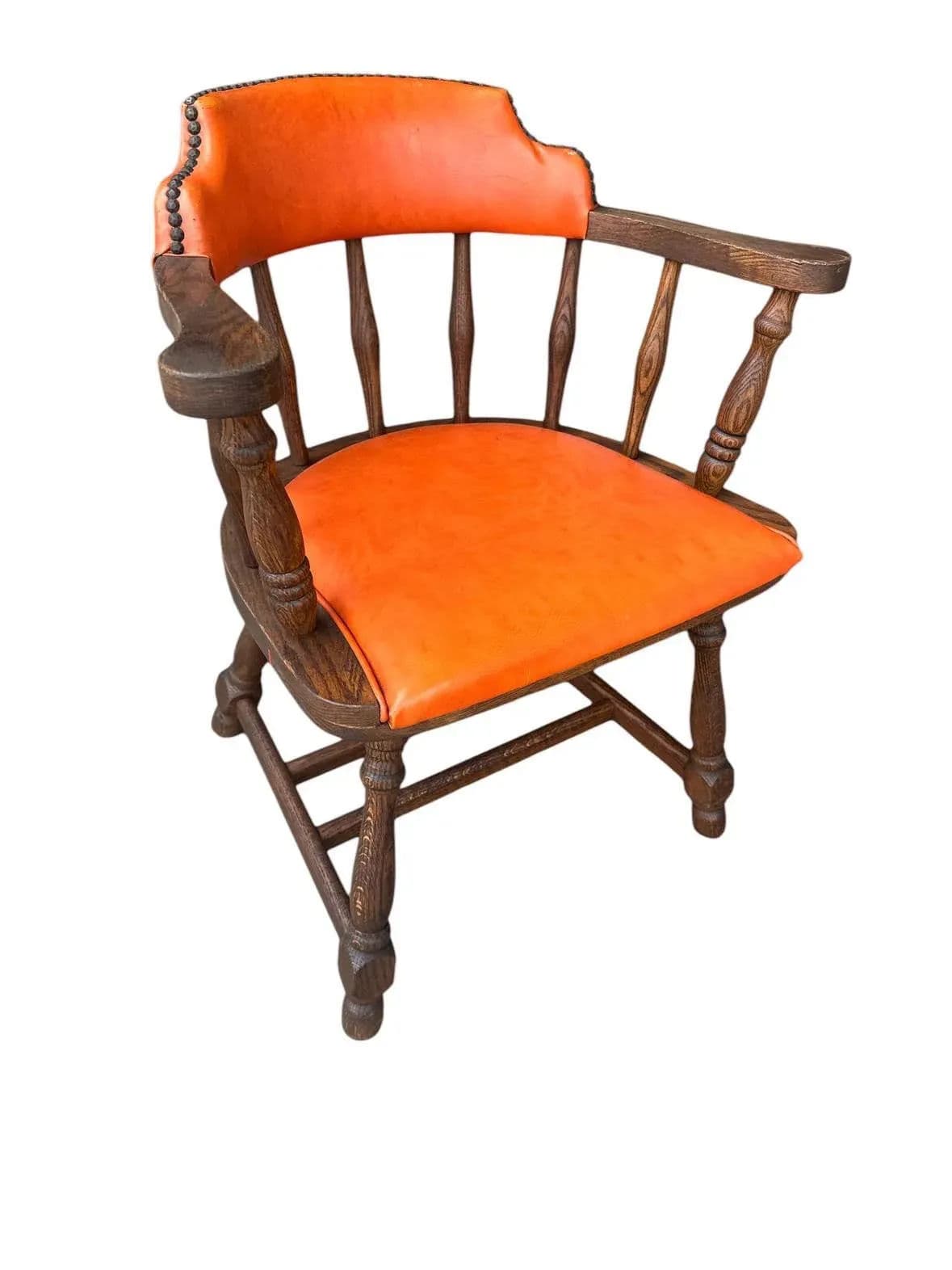 Buckstaff of Oshkosh Mid 20th Century Oak Pub Chairs - 11 Available - Thumbnail 3