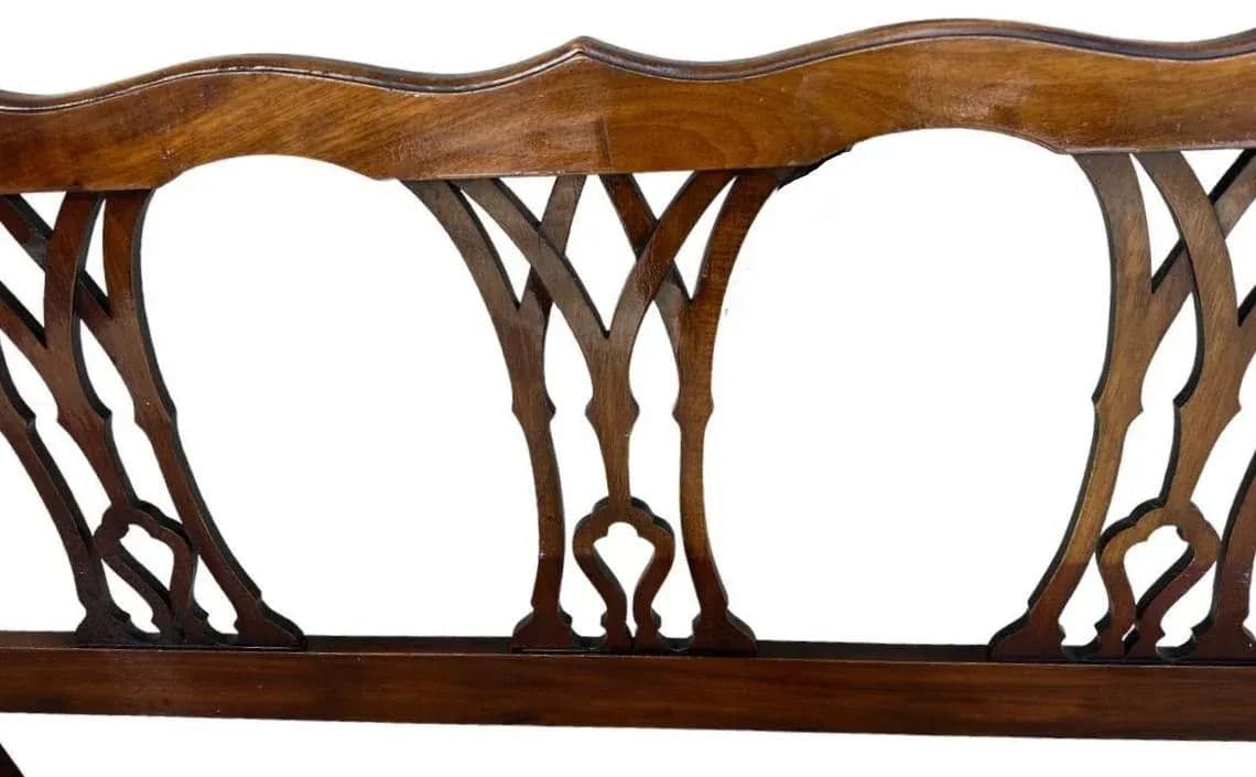 Kindel Grand Rapids Oxford Chippendale Full Size Headboard - Solid Cherry Wood - Circa 1940s - Thumbnail 4