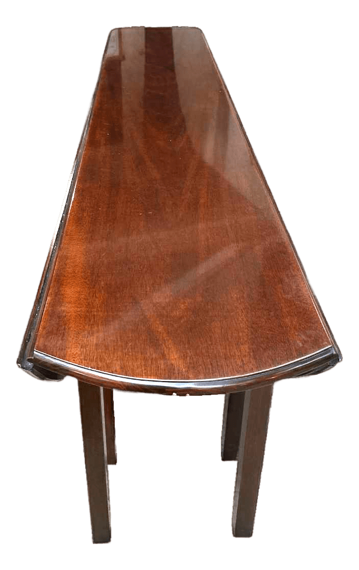 1990s Kindel Grand Rapids 'Irish Georgian Society' Collection Mahogany 8' Drop Leaf Wake Table or Dining Table - Thumbnail 2