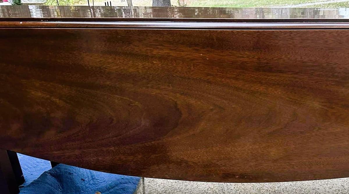 1990s Kindel Grand Rapids 'Irish Georgian Society' Collection Mahogany 8' Drop Leaf Wake Table or Dining Table - Thumbnail 4