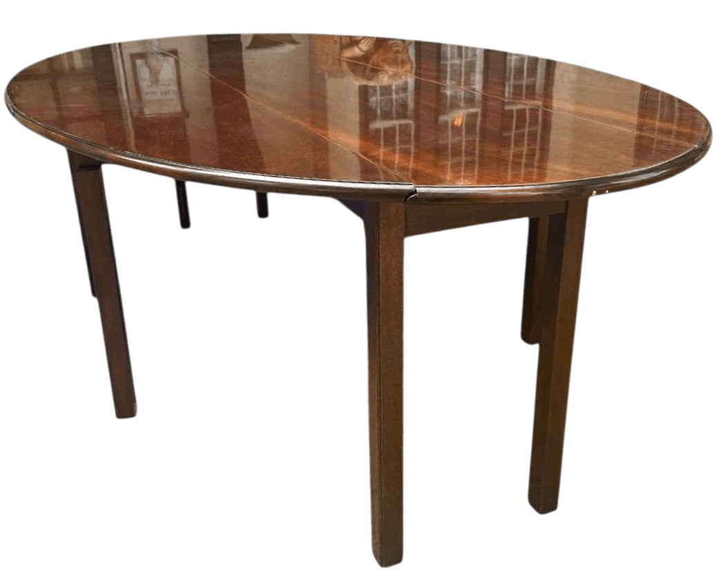 1990s Kindel Grand Rapids 'Irish Georgian Society' Collection Mahogany 8' Drop Leaf Wake Table or Dining Table - Thumbnail 6