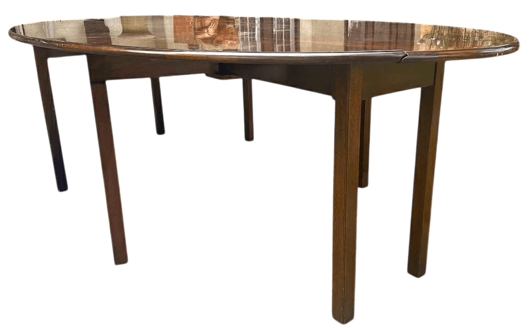 1990s Kindel Grand Rapids 'Irish Georgian Society' Collection Mahogany 8' Drop Leaf Wake Table or Dining Table - Thumbnail 11