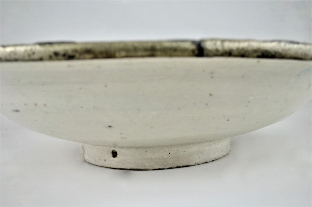 Large Antique Early 20th Century Large Moroccan Bleu De Fez Bowl - Thumbnail 4