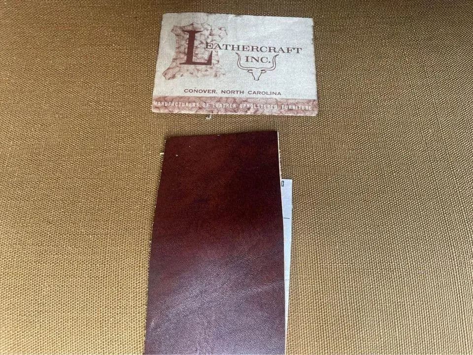 Leather Tufted Gainsborough Chairs by Leathercraft of Conover, North Carolina - a Pair - Thumbnail 6