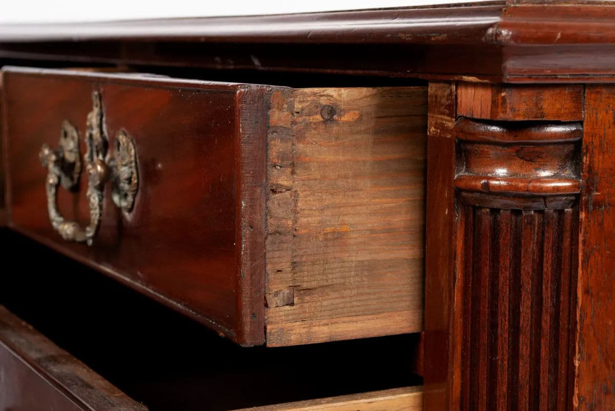 Late 18th Century George III Mahogany Chest of Drawers - Thumbnail 5