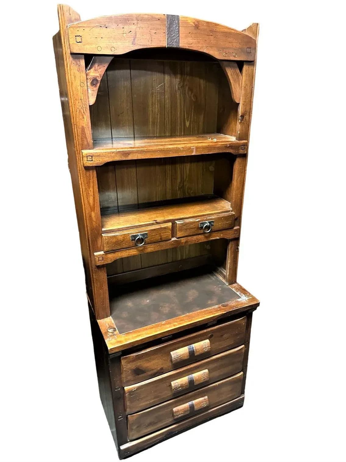 Henry Link Vintage Link Taylor ‘Rawhide’ Series Chest and Hutch - Made in North Carolina in 1976 - Thumbnail 10