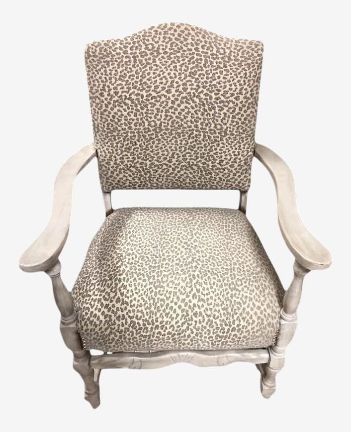 Early 20th Century Spanish Revival Armchair With Textured Kravet Upholstery - Image 1