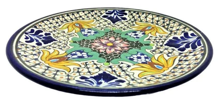 Puebla Mexican Talavera Decorative Plate by Ansar - Late 20th Century - Thumbnail 3