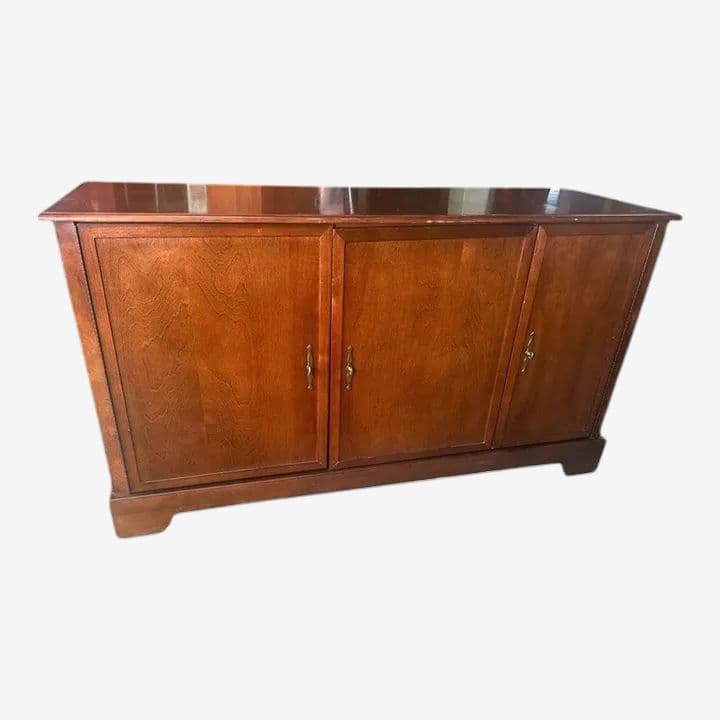 Late 20th Century Cherry Wood 72" Georgian Credenza 'Made Expressly for the Ritz-Carlton Hotel' - Image 1