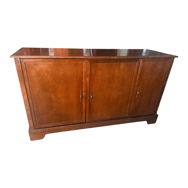 Late 20th Century Cherry Wood 72" Georgian Credenza 'Made Expressly for the Ritz-Carlton Hotel' - Thumbnail 2