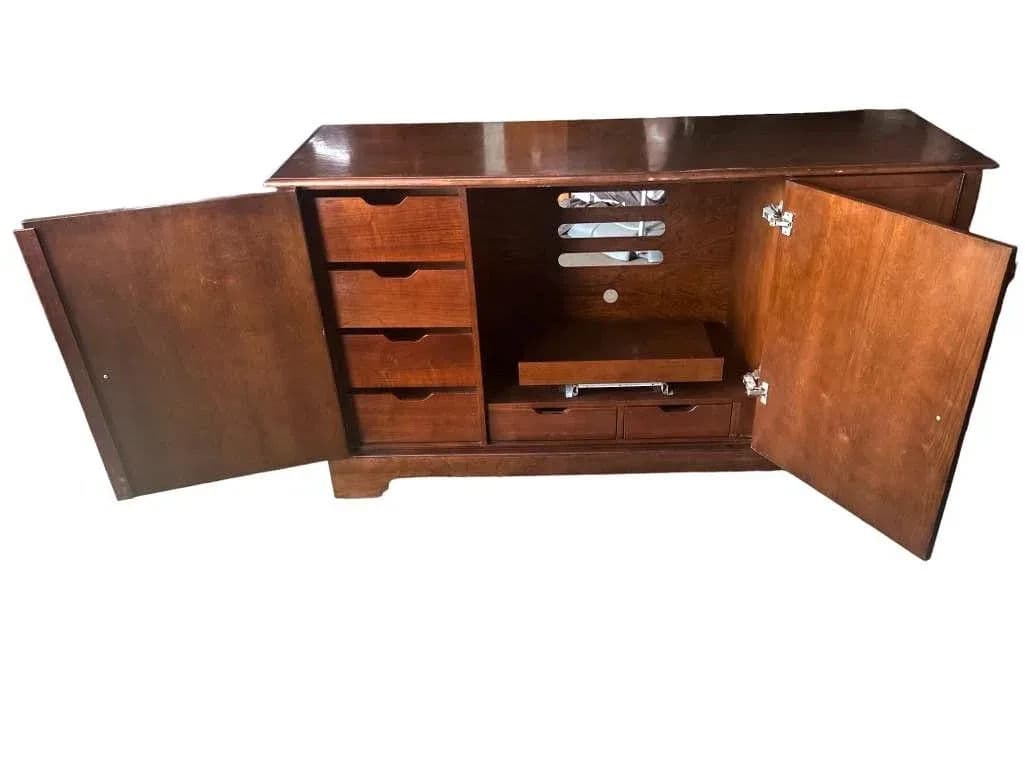 Late 20th Century Cherry Wood 72" Georgian Credenza 'Made Expressly for the Ritz-Carlton Hotel' - Thumbnail 3