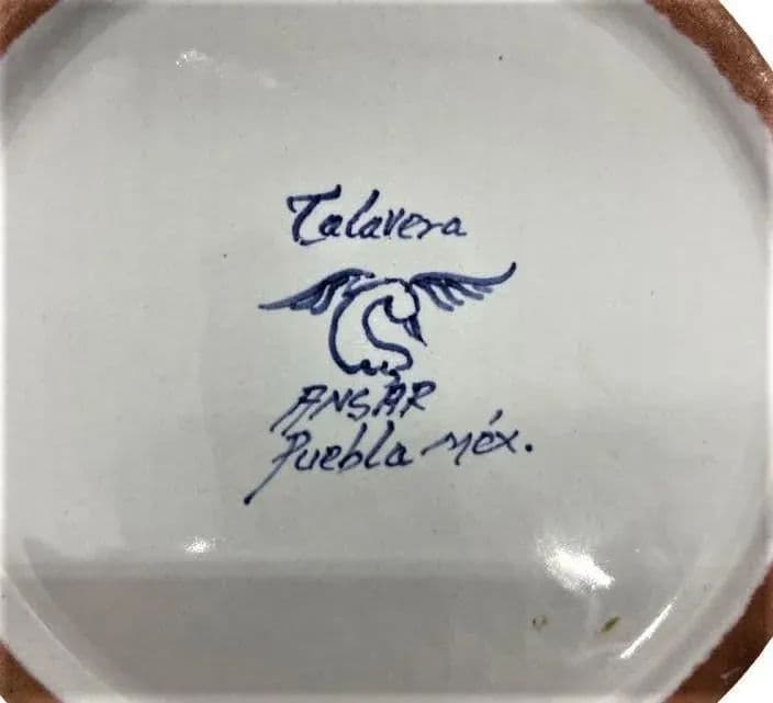 Puebla Mexican Talavera Decorative Plate by Ansar - Late 20th Century - Thumbnail 7