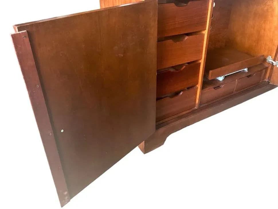 Late 20th Century Cherry Wood 72" Georgian Credenza 'Made Expressly for the Ritz-Carlton Hotel' - Thumbnail 7