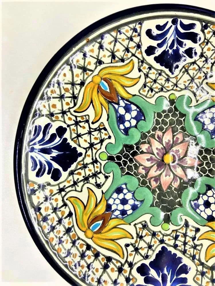 Puebla Mexican Talavera Decorative Plate by Ansar - Late 20th Century - Thumbnail 8