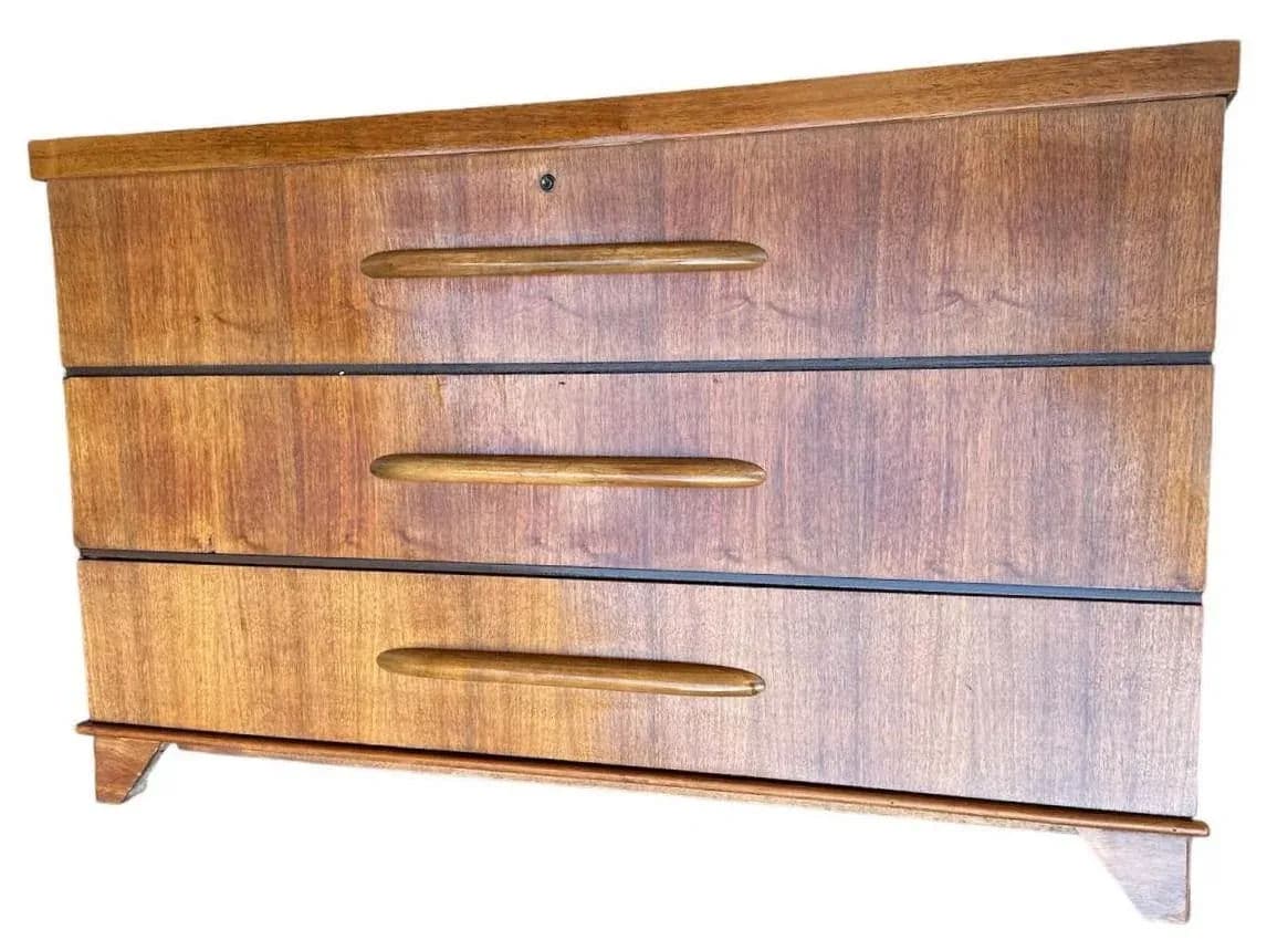 Merton Gershun Attributed Walnut Dillingham Bluebird Cedar Chest - Circa 1950s - Thumbnail 4