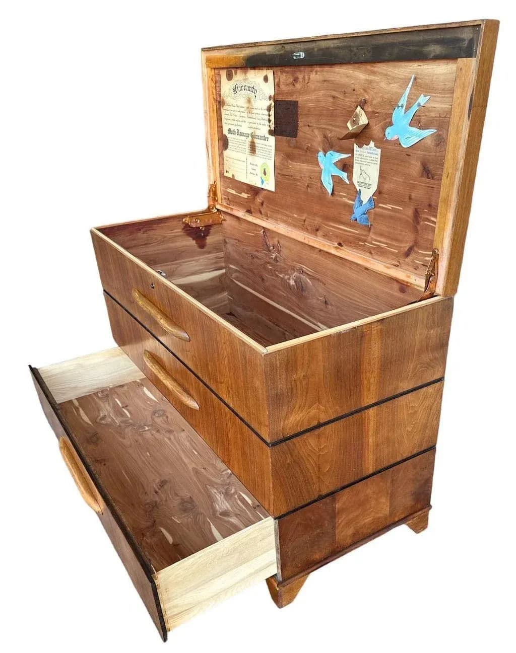 Merton Gershun Attributed Walnut Dillingham Bluebird Cedar Chest - Circa 1950s - Thumbnail 3