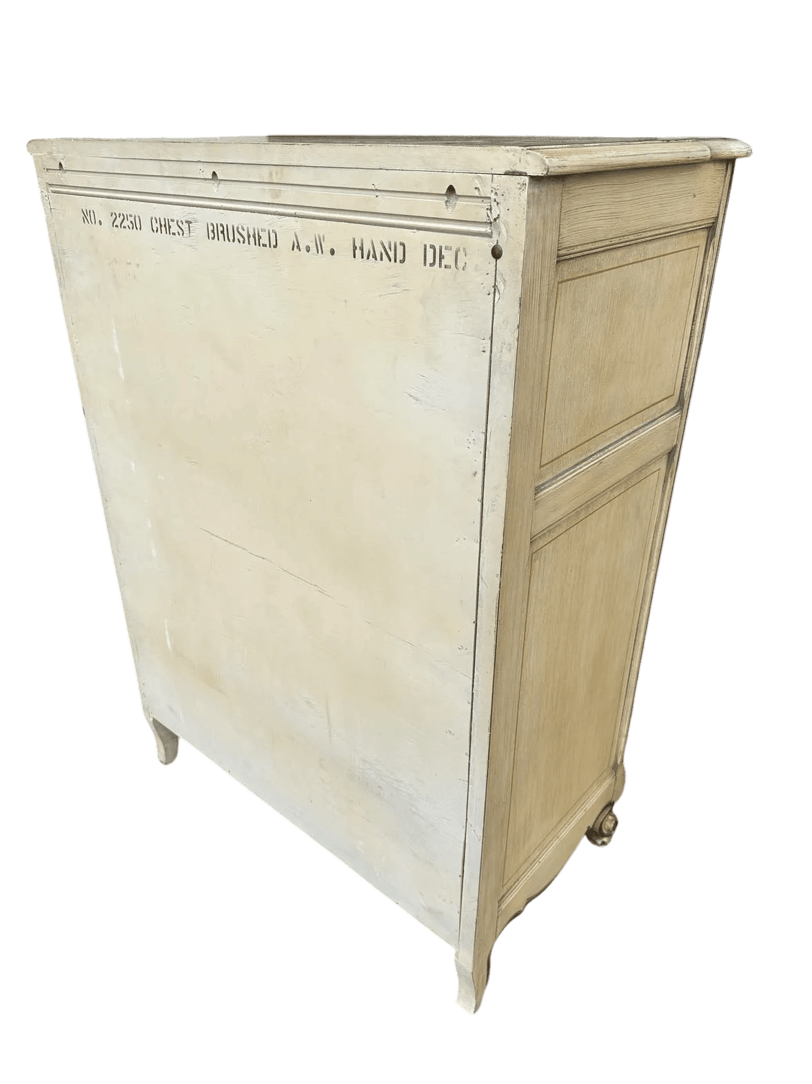 National of Mount Airy Louis XV Painted Cherry Wood Tall Chest of Drawers - Vintage Mid 20th Century - Thumbnail 7