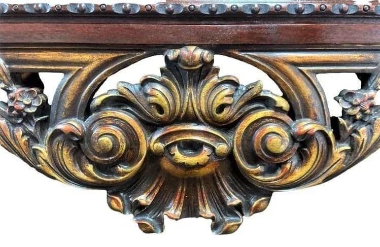 Al Capone's Chicago Era Antique Spanish Revival Walnut and Burlwood 78" Sideboard - 1920s - Thumbnail 5