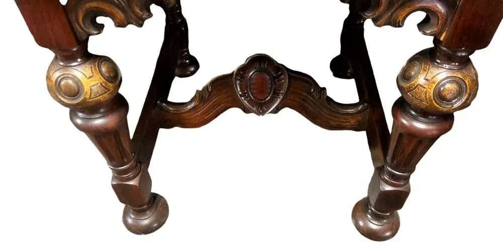 Al Capone's Chicago Era Antique Spanish Revival Walnut and Burlwood 78" Sideboard - 1920s - Thumbnail 10