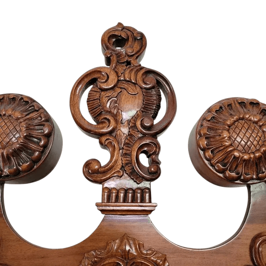 Late 20th Century Ornate Mahogany Chippendale Highboy by Georgian Furnishings Company of New Orleans - Thumbnail 3