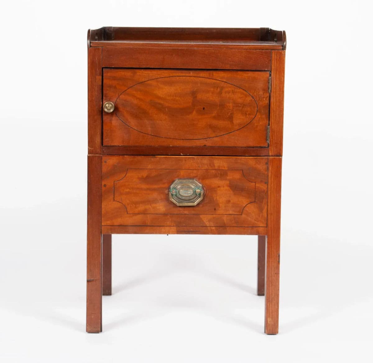 18th Century George III Mahogany Commode Made in England - Thumbnail 3