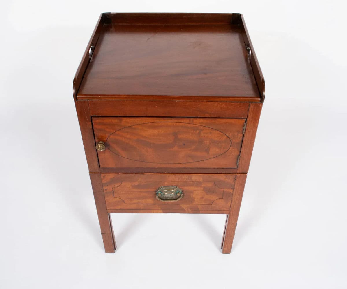 18th Century George III Mahogany Commode Made in England - Thumbnail 5
