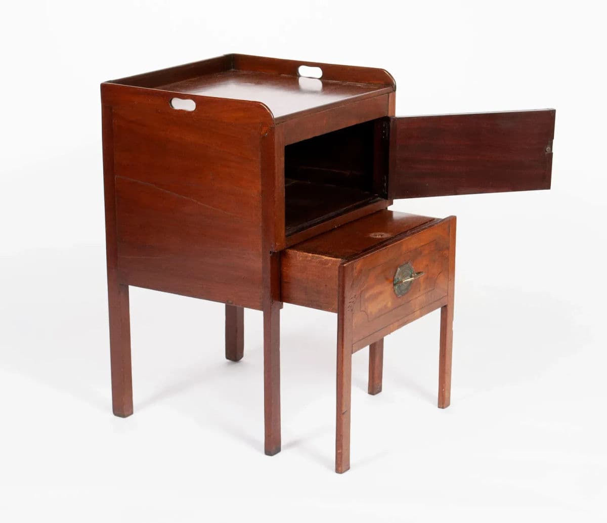 18th Century George III Mahogany Commode Made in England - Thumbnail 6