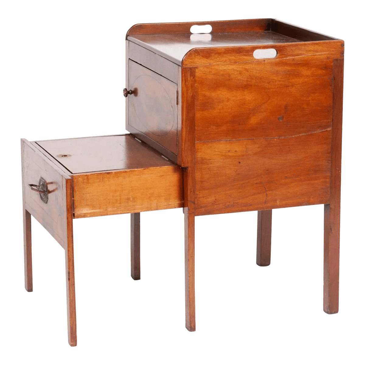 18th Century George III Mahogany Commode Made in England - Thumbnail 2