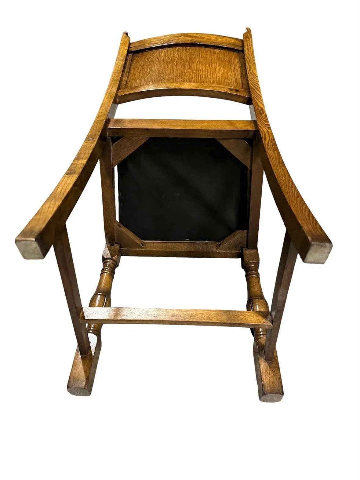 19th Century Antique English Arts & Crafts Oak Dining Chairs With New Leather Seats - Set of 6 - Thumbnail 5