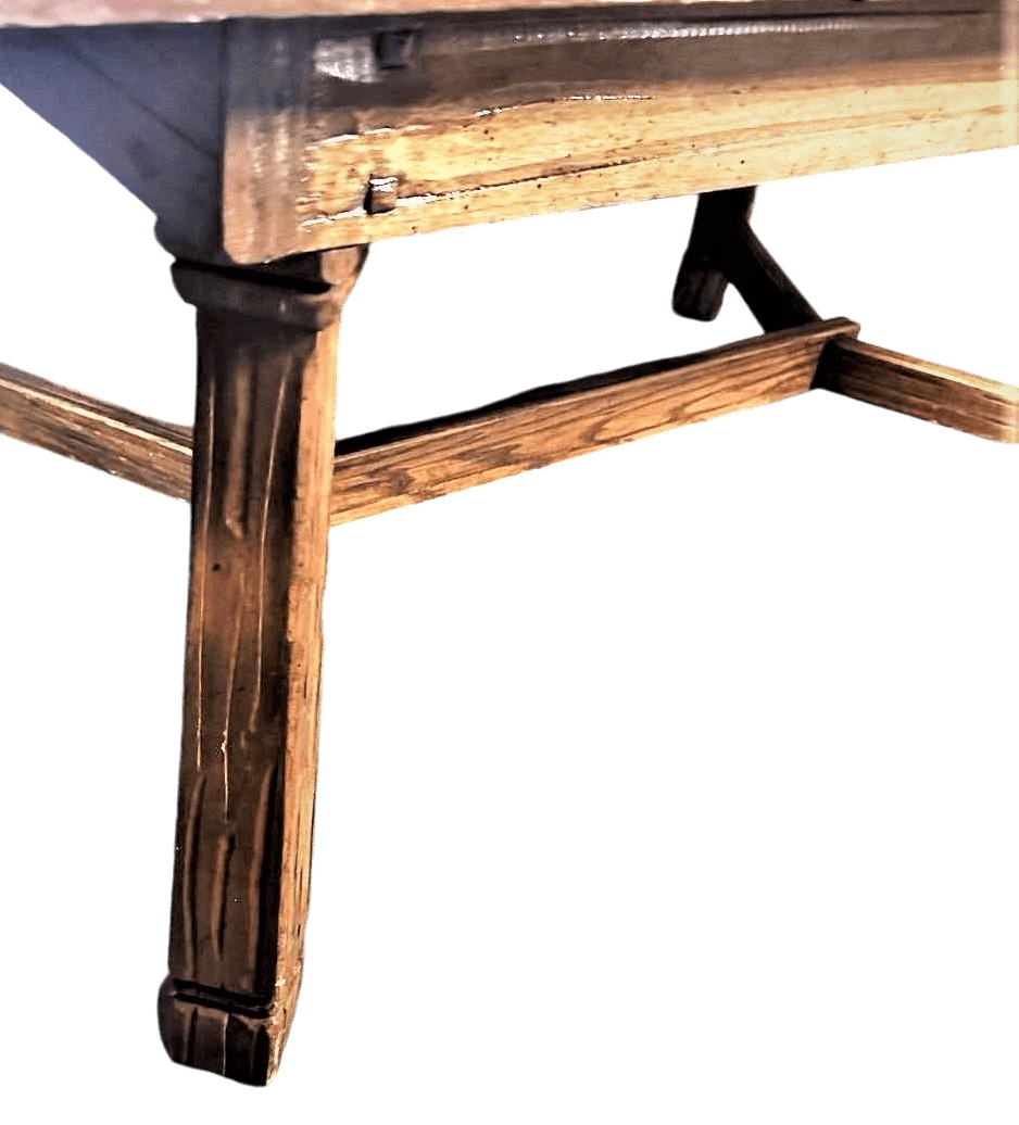 Vintage 1940s A. Brandt Fort Worth Ranch Oak Large Dining Table - Thumbnail 6