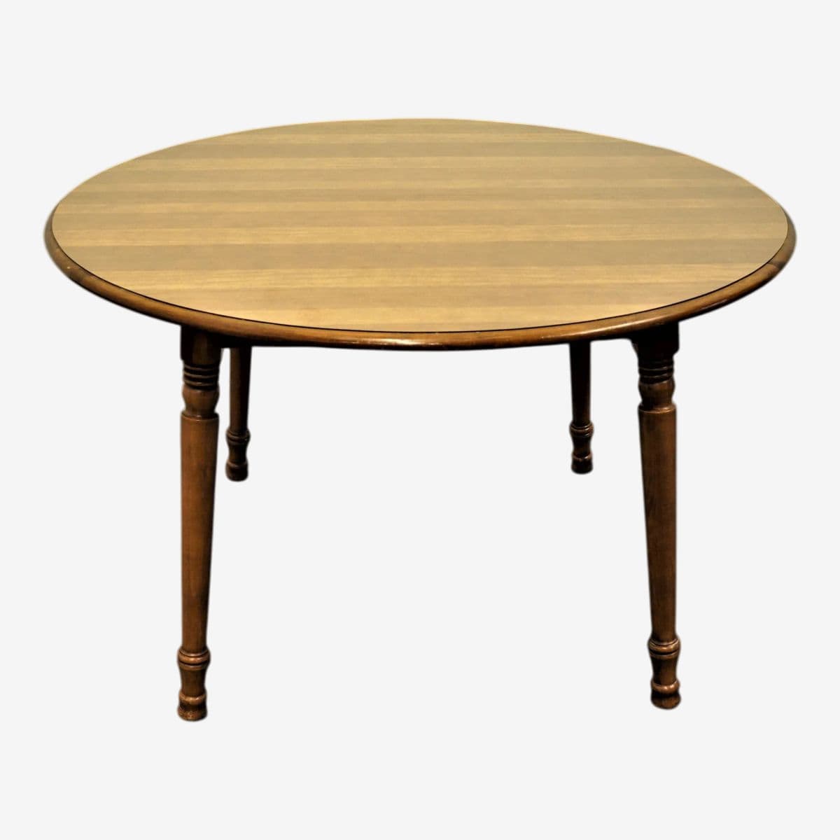 Mid 20th Century Tell City 48" Round Maple Dining Table - Image 1