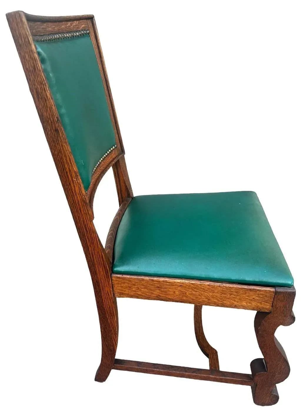 Antique Oak Hacienda Style Chairs - Set of 4 - Thumbnail 3