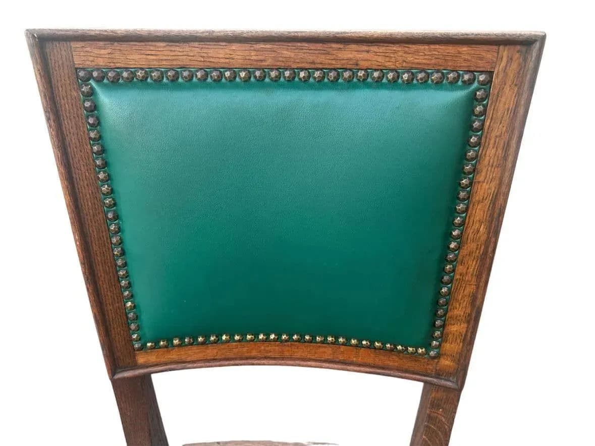 Antique Oak Hacienda Style Chairs - Set of 4 - Thumbnail 11