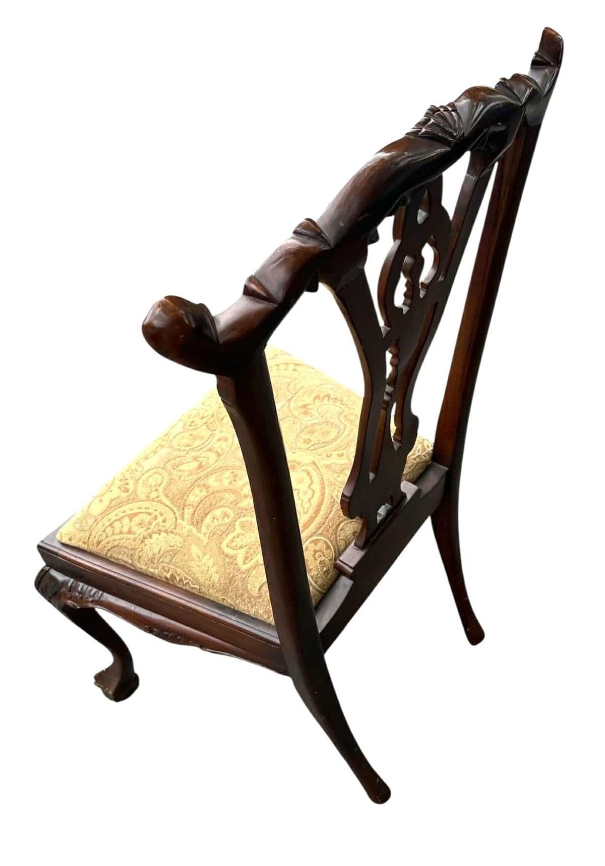 Solid Mahogany Chippendale Dining Chairs - Set of 4 - Circa Mid 20th Century - Thumbnail 4