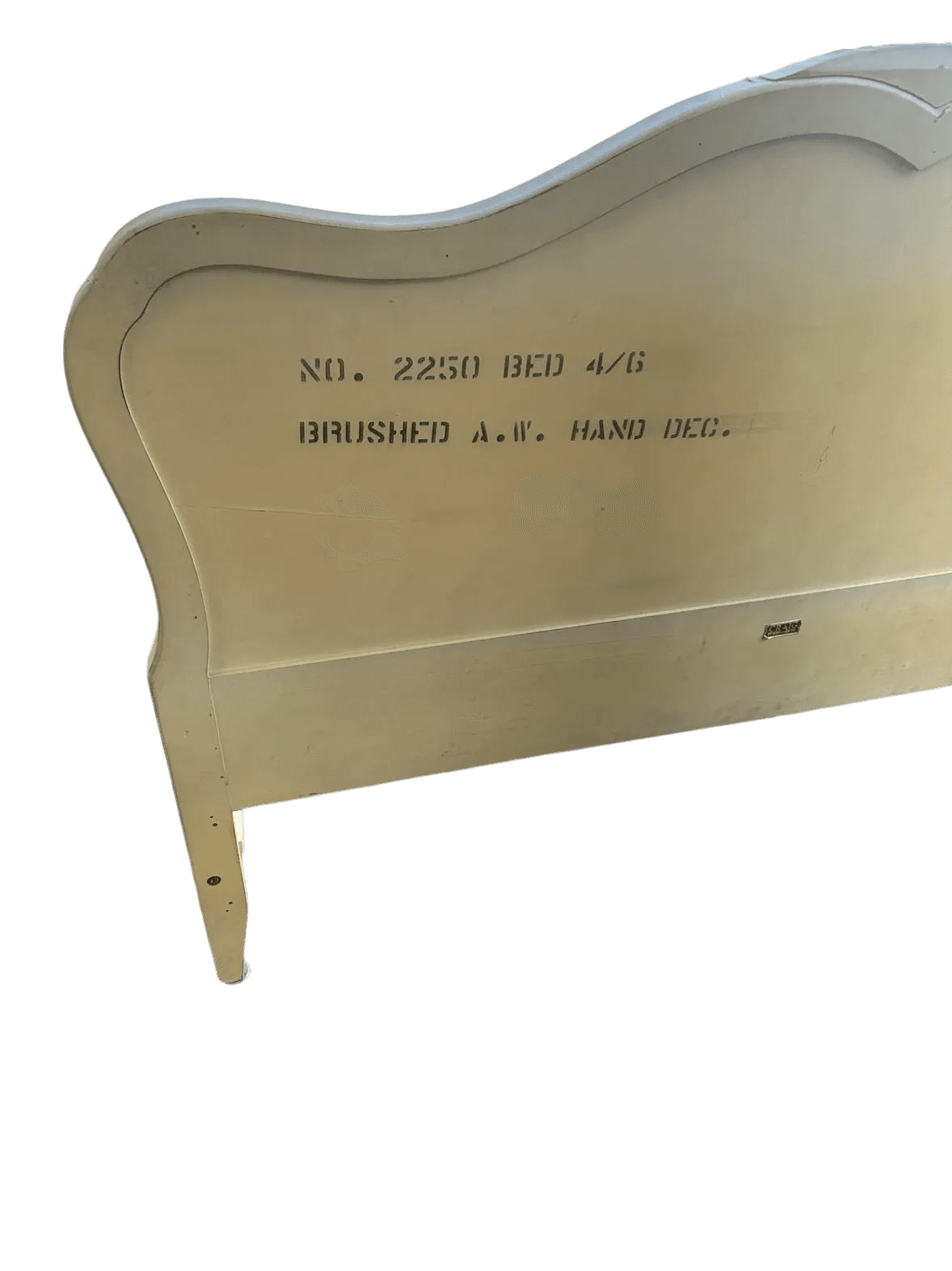 National of Mount Airy Louis XV Painted Cherry Wood Full Size Bed - Vintage Mid 20th Century - Thumbnail 6