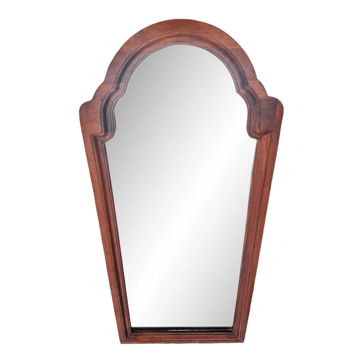 Louis Philippe Wall Mirror With Solid Cherry Wood Frame - Vintage Late 20th Century - Thumbnail 2