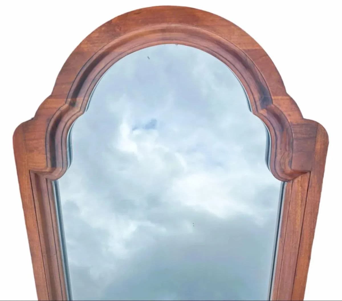 Louis Philippe Wall Mirror With Solid Cherry Wood Frame - Vintage Late 20th Century - Thumbnail 3