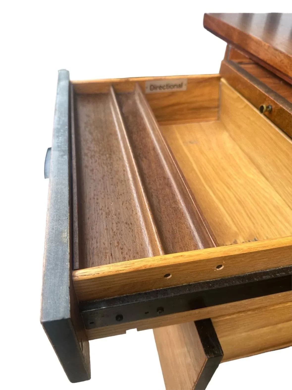 Paul McCobb Directional Walnut and Aluminum Large 84” Executive Partners Desk - Vintage 'Mad Men' 1960s - Fully Restored - Thumbnail 3